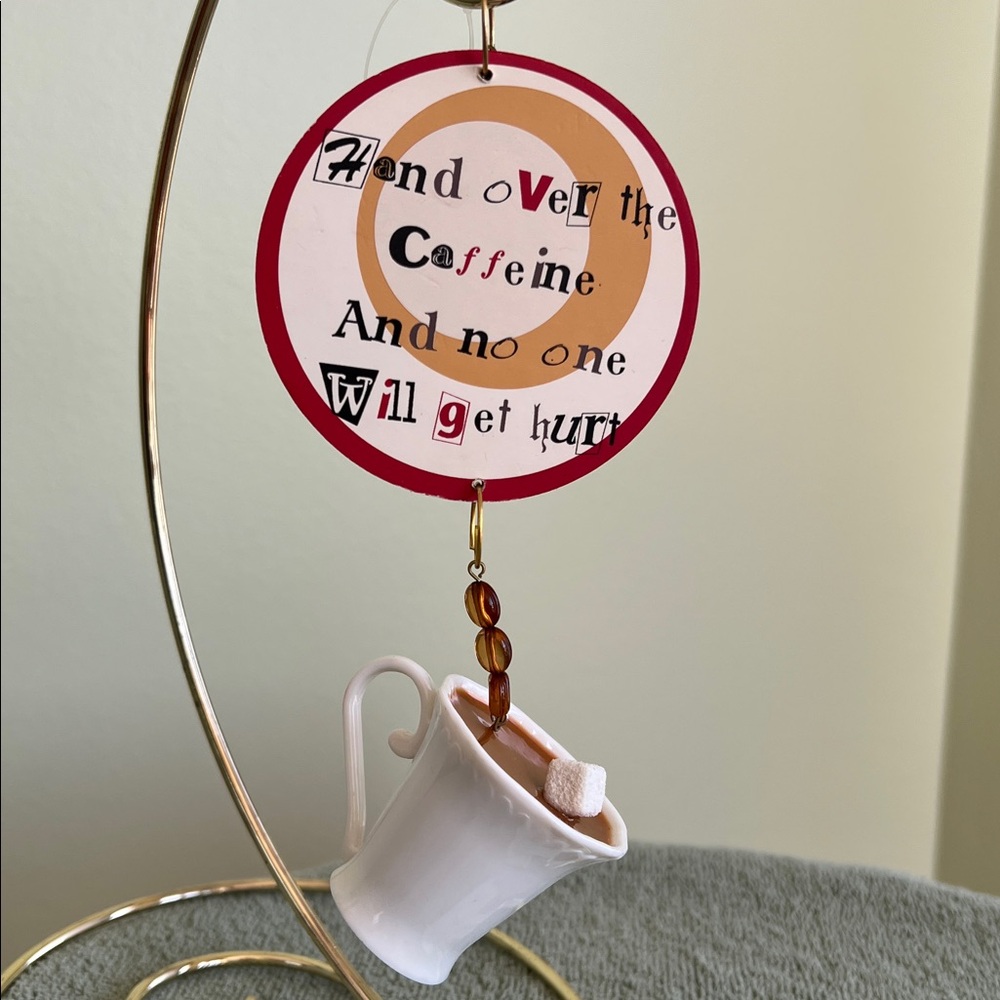 Coffee Themed Hanging Ornament - Picture 2 of 8
